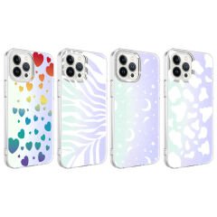 iPhone 13 Pro Max Kılıf M-Blue Desenli Kapak