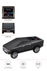 D68 CyberTruck Araba Tasarımlı Led Ekranli Radyolu Bluetooth Hoparlör 15W Güçlü Ses RGB LED /TWS/USB