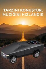 D68 CyberTruck Araba Tasarımlı Led Ekranli Radyolu Bluetooth Hoparlör 15W Güçlü Ses RGB LED /TWS/USB