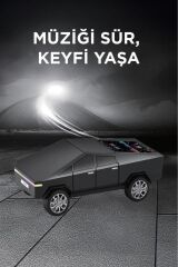 D68 CyberTruck Araba Tasarımlı Led Ekranli Radyolu Bluetooth Hoparlör 15W Güçlü Ses RGB LED /TWS/USB