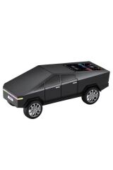 D68 CyberTruck Araba Tasarımlı Led Ekranli Radyolu Bluetooth Hoparlör 15W Güçlü Ses RGB LED /TWS/USB