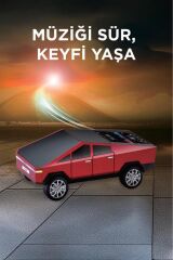 D68 CyberTruck Araba Tasarımlı Led Ekranli Radyolu Bluetooth Hoparlör 15W Güçlü Ses RGB LED /TWS/USB