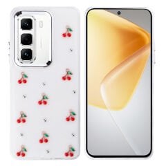 İnfinix Hot 50 Pro 4G Kılıf Airbag Tasarımlı Simli Şeffaf Kutup Kapak