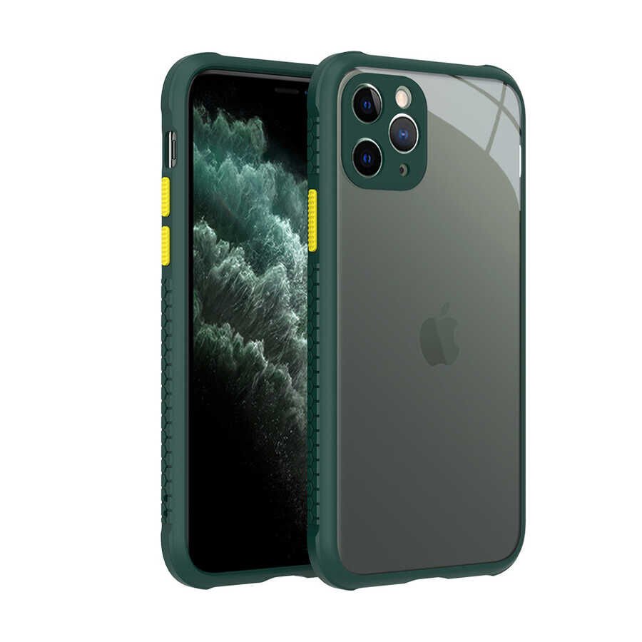 iPhone 11 Pro Kılıf Kaff Kapak Koyu Yeşil