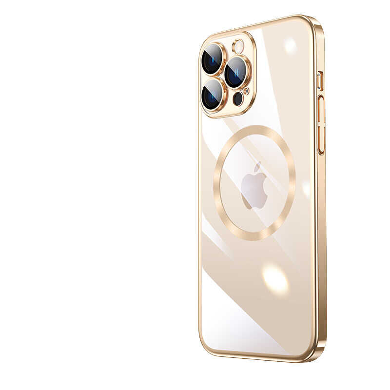 iPhone 13 Pro Kılıf Wireless Şarj Özellikli Sert PC  Riksos Magsafe Kapak