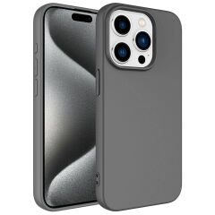 iPhone 15 Pro Kılıf LSR Lansman Kapak Kılıf Koyu Gri
