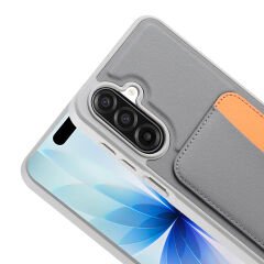 Samsung Galaxy A17 Uyumlu Kartlıklı Süni Deri X-Kart Cüzdan Silikon Kapak