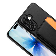 Samsung Galaxy A17 Uyumlu Kartlıklı Süni Deri X-Kart Cüzdan Silikon Kapak
