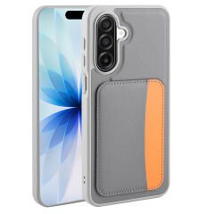 Samsung Galaxy A17 Uyumlu Kartlıklı Süni Deri X-Kart Cüzdan Silikon Kapak