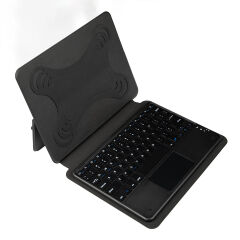 iPad Pro 12.9 2022 M2 Border Keyboard Bluetooh Bağlantılı Standlı Klavyeli Tablet Kılıfı Siyah