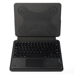iPad Pro 12.9 2022 M2 Border Keyboard Bluetooh Bağlantılı Standlı Klavyeli Tablet Kılıfı Siyah