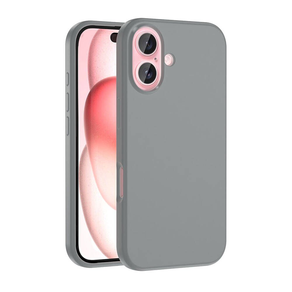 iPhone 16 Plus Kılıf Magsafe Şarj Özellikli Sıvı Teknolojili Silinebilir Sert Kivi Kapak Natürel Titanyum