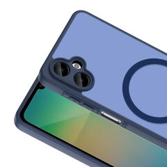 Samsung Galaxy A06 Uyumlu Kılıf Mat Magsafe Şarj Özellikli Hassas Butonlu Renkli Yumuşak Kenarlı Premium Kapak