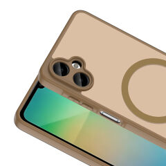 Samsung Galaxy A06 Uyumlu Kılıf Mat Magsafe Şarj Özellikli Hassas Butonlu Renkli Yumuşak Kenarlı Premium Kapak