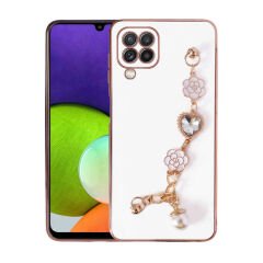 Samsung Galaxy A12 Kılıf El Tutamaçlı Kamera Korumalı Taka Silikon Kapak