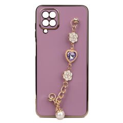 Samsung Galaxy A12 Kılıf El Tutamaçlı Kamera Korumalı Taka Silikon Kapak