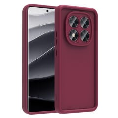 Xiaomi Poco X7 Kılıf Kamera Korumalı Ananas Kapak Mürdüm