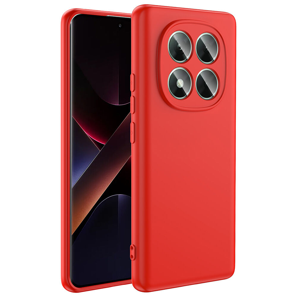 Xiaomi Poco X7 Kılıf Kamera Korumali Mara Lansman Kapak Kırmızı