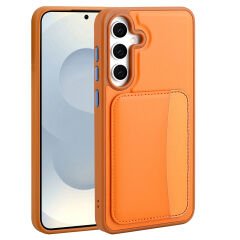 Samsung Galaxy A26 Uyumlu Kartlıklı Süni Deri X-Kart Cüzdan Silikon Kapak