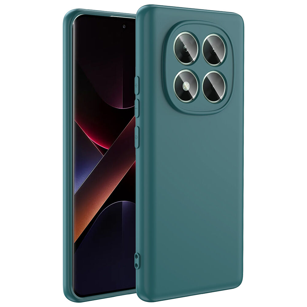 Xiaomi Poco X7 Kılıf Kamera Korumali Mara Lansman Kapak Koyu Yeşil