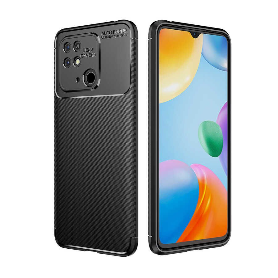 Xiaomi Redmi 10C Kılıf Negro Silikon Kapak kılıf Siyah