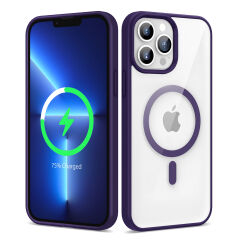 iPhone 13 Pro Max Kılıf Magsafe Wireless Şarj Özellikli Silikon Ege Kapak