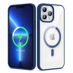 iPhone 13 Pro Max Kılıf Magsafe Wireless Şarj Özellikli Silikon Ege Kapak
