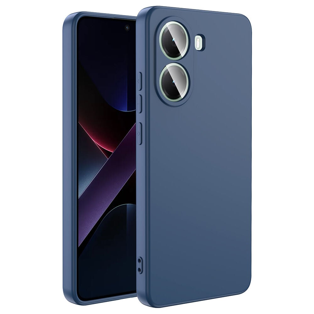 Xiaomi Poco X7 Pro Kılıf Kamera Korumali Mara Lansman Kapak Lacivert
