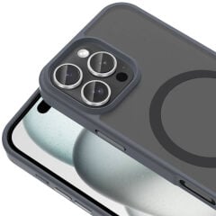 iPhone 16 Pro Kılıf Kablosuz Şarj Özellikli Mat Arka Yüzey Sio Kapak