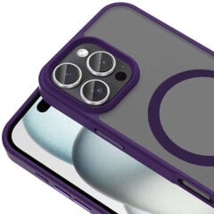 iPhone 16 Pro Kılıf Kablosuz Şarj Özellikli Mat Arka Yüzey Sio Kapak