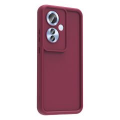 Oppo Reno 11F Kılıf Kamera Korumalı Ananas Kapak Mürdüm