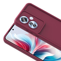 Oppo Reno 11F Kılıf Kamera Korumalı Ananas Kapak Mürdüm