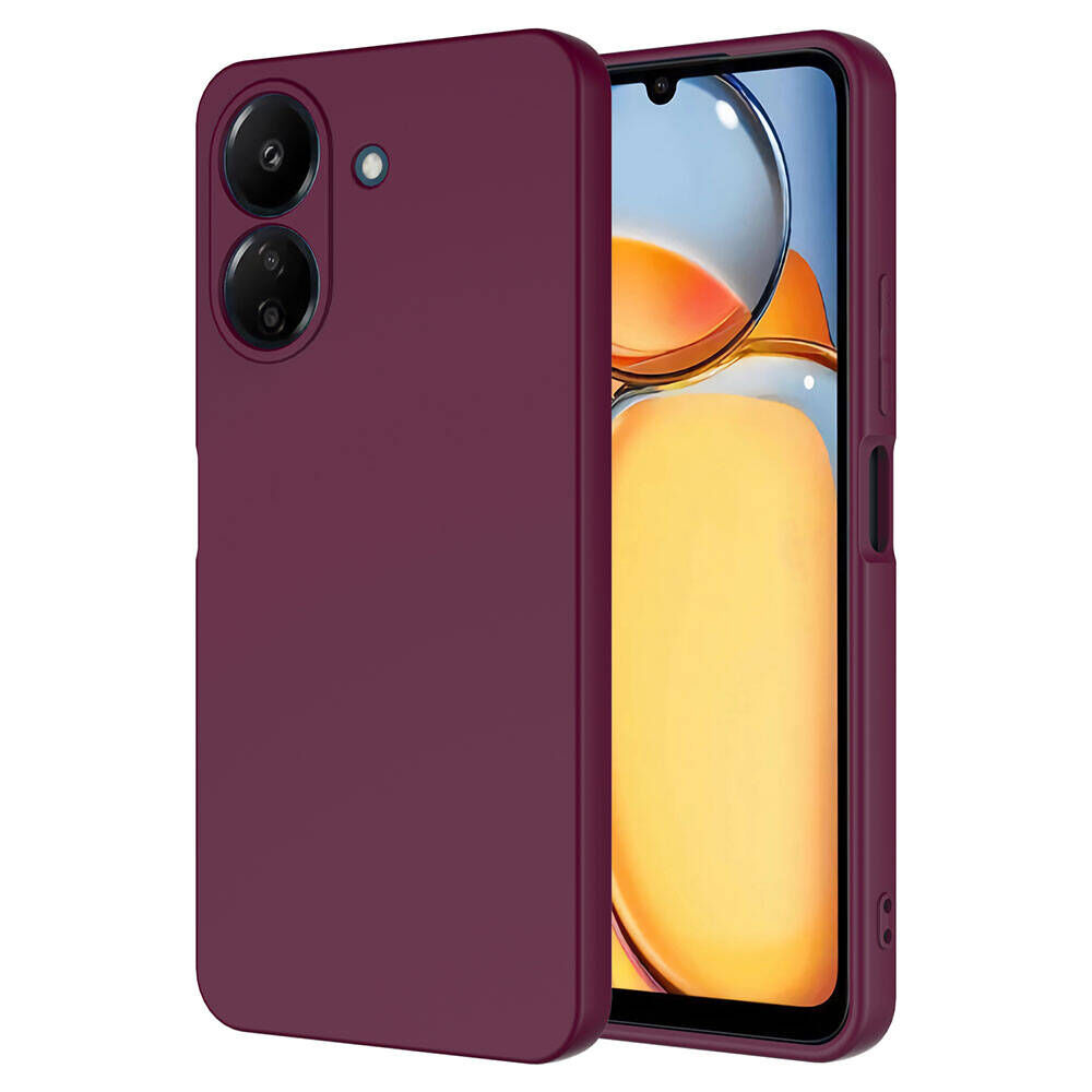 Xiaomi Redmi 13C Kılıf Kamera Korumali Mara Lansman Kapak Koyu Mor