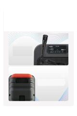 1852 Taşınabilir Rgb Ledli Bluetooth Hoparlör Usb-tf Siyah