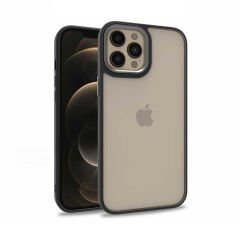 iPhone 12 Pro Max Kılıf Kamera Çıkıntılı Arkası Şeffaf Köşeleri Parlak Renkli Işlemeli Flora Kapak