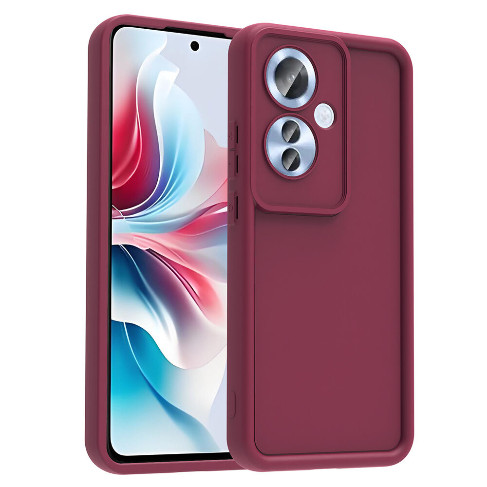 Oppo Reno 11F Kılıf Kamera Korumalı Ananas Kapak Mürdüm