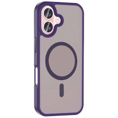 iPhone 16 Plus Kılıf Kablosuz Şarj Özellikli Mat Arka Yüzey Sio Kapak Lacivert