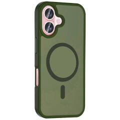 iPhone 16 Plus Kılıf Kablosuz Şarj Özellikli Mat Arka Yüzey Sio Kapak Lacivert