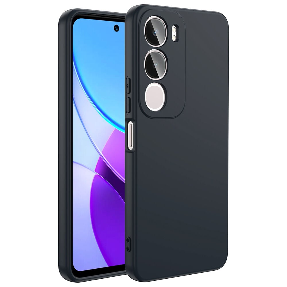Vivo Y19S Kılıf Kamera Korumali Mara Lansman Kapak Siyah