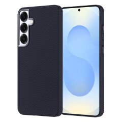 Samsung Galaxy S25 Plus Kılıf Kablosuz Şarj Özellikli Karbon Fiber Görünümlü Nekst Kapak