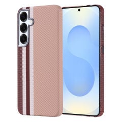 Samsung Galaxy S25 Plus Kılıf Kablosuz Şarj Özellikli Karbon Fiber Görünümlü Nekst Kapak