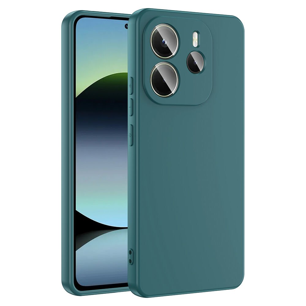 Xiaomi Redmi Note 14 4G Kılıf Kamera Korumali Mara Lansman Kapak Koyu Yeşil