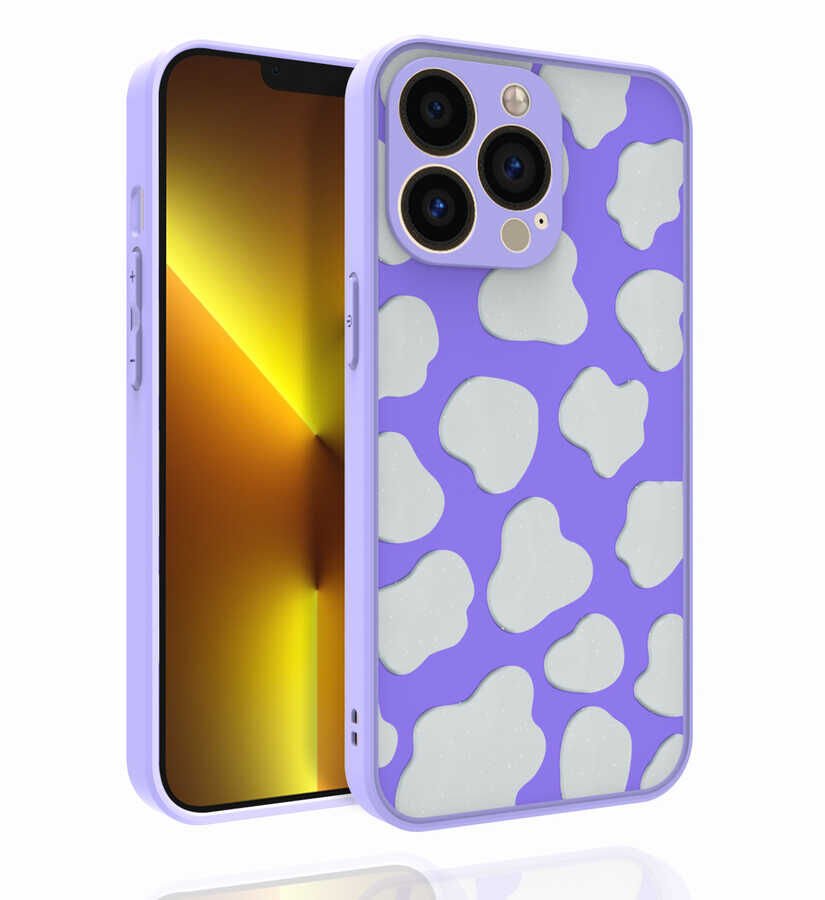 iPhone 13 Pro Kılıf Desenli Kamera Korumalı Parlak Nora Kapak