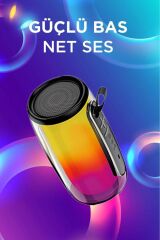 BTS-1953 RGB İşikli Radyolu Taşınabilir Bluetooth Hoparlör