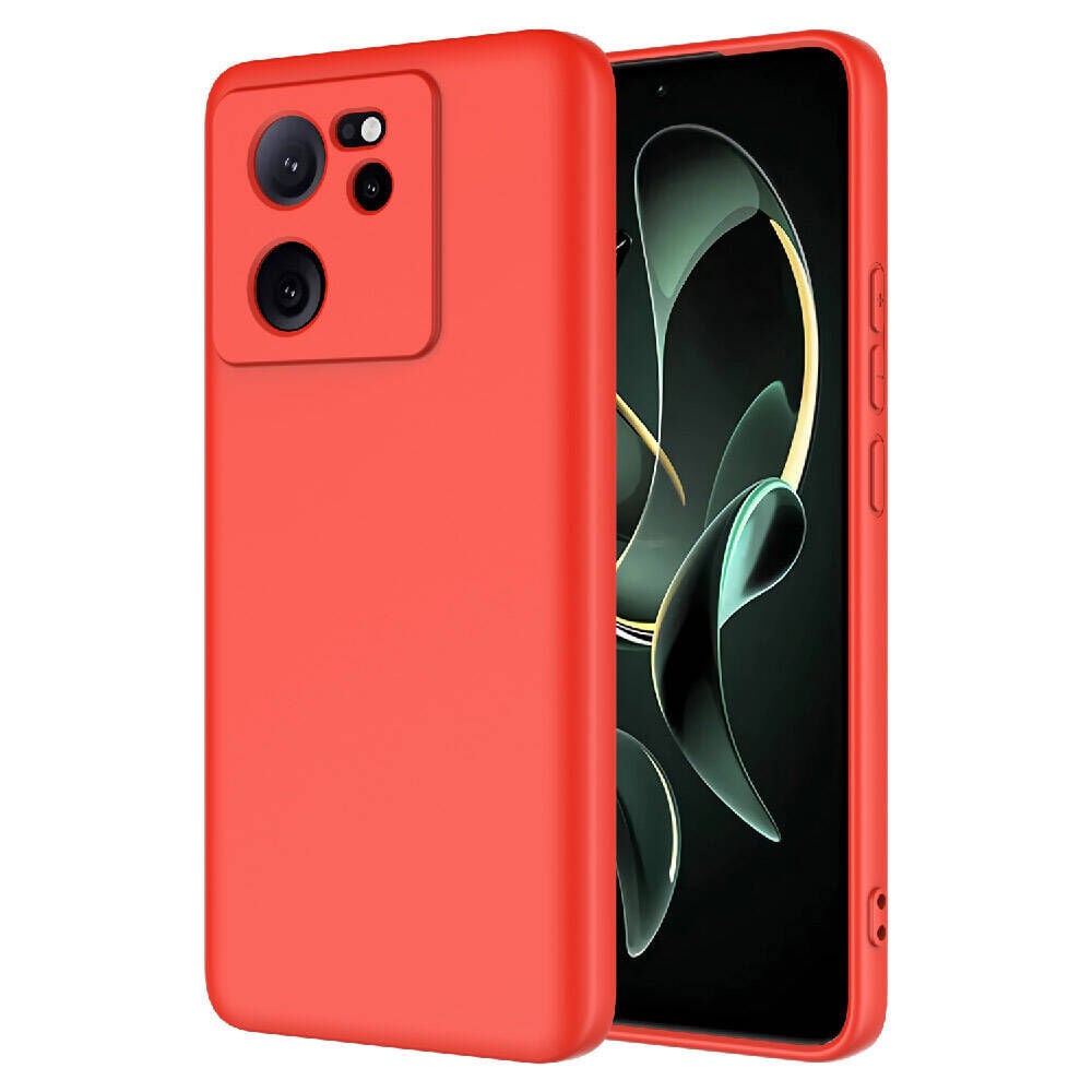 Xiaomi Mi 13T Kılıf Kamera Korumali Mara Lansman Kapak Kırmızı