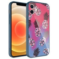 iPhone 12 Kılıf Kamera Korumalı Desenli Sert Silikon Epoksi Kapak NO12