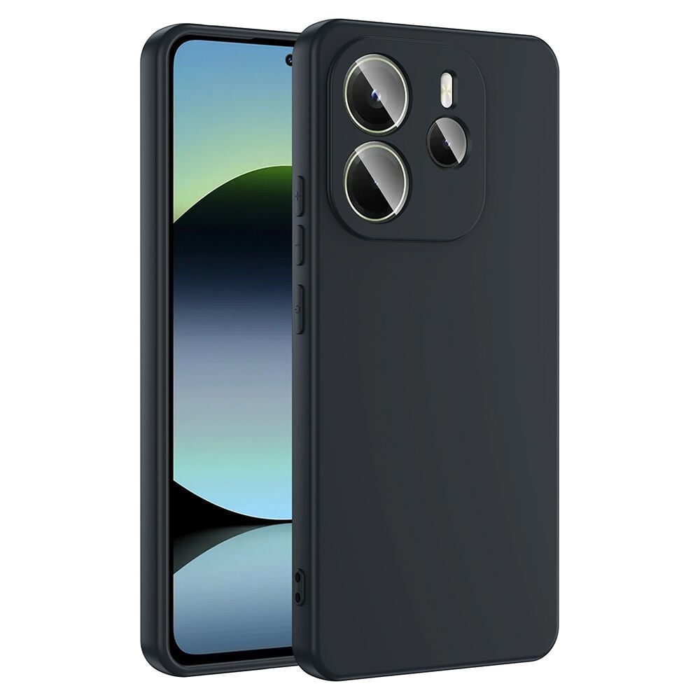 Xiaomi Redmi Note 14 4G Kılıf Kamera Korumali Mara Lansman Kapak Siyah