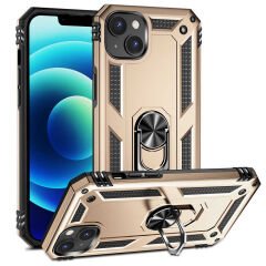 iPhone 14 Plus Kılıf Vega Tank Sert Yüzüklü Standlı Zırh Koruma Kapak