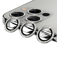 iPhone 11 Pro CL-06 Kamera Lens Koruyucu Gümüş
