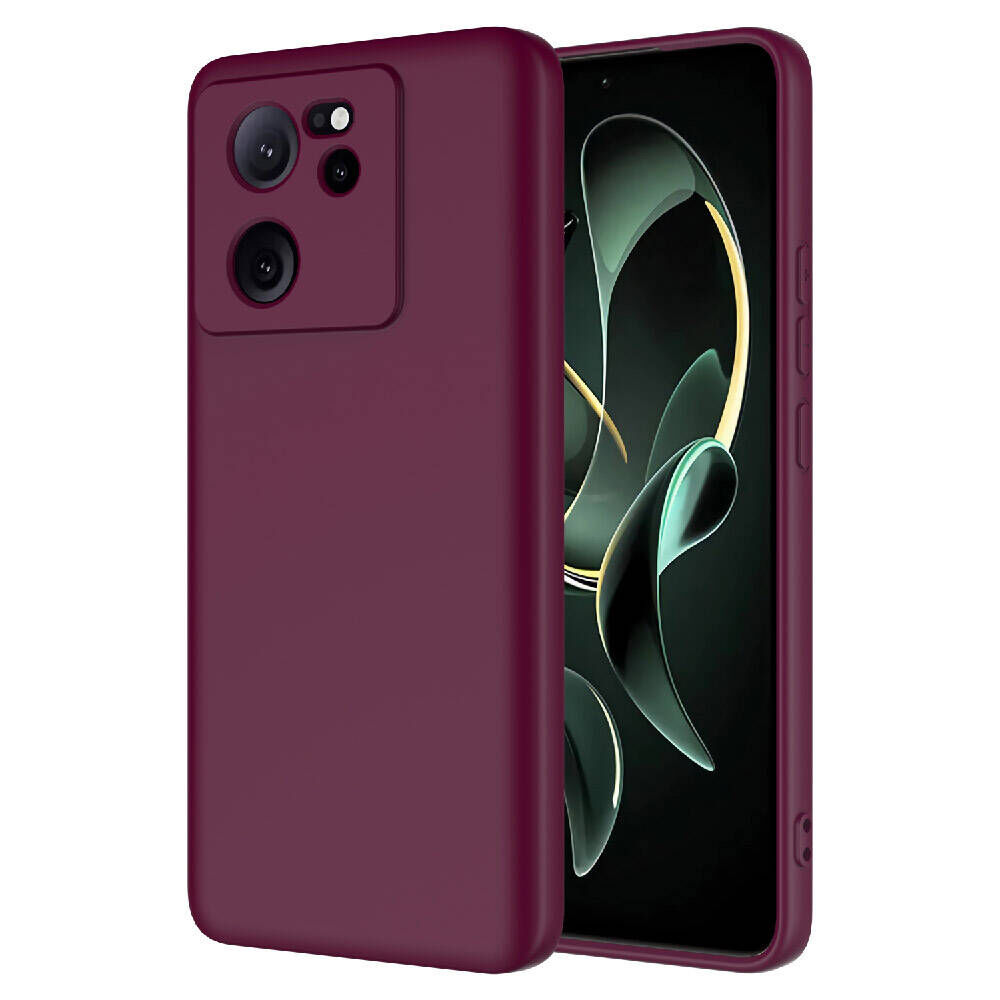 Xiaomi Mi 13T Kılıf Kamera Korumali Mara Lansman Kapak Koyu Mor